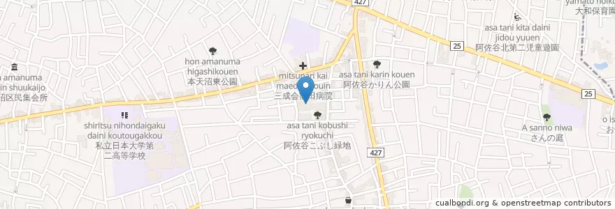 Mapa de ubicacion de 杉並区立阿佐谷図書館 en اليابان, 東京都, 杉並区.