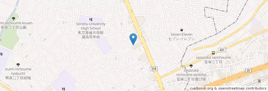 Mapa de ubicacion de 杉並和泉郵便局 en Japan, 東京都, 杉並区.