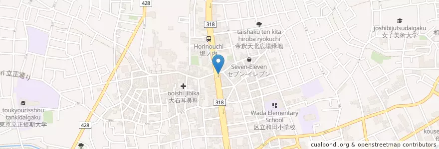 Mapa de ubicacion de 杉並和田郵便局 en Japan, Tokio, 杉並区.