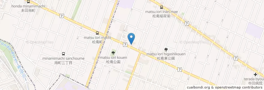 Mapa de ubicacion de 杉並松庵郵便局 en Jepun, 東京都, 杉並区.