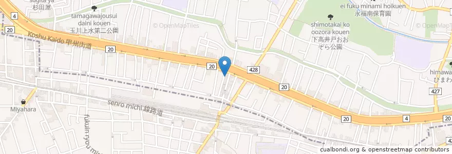 Mapa de ubicacion de 杉並桜上水郵便局 en Japonya, 東京都, 杉並区.
