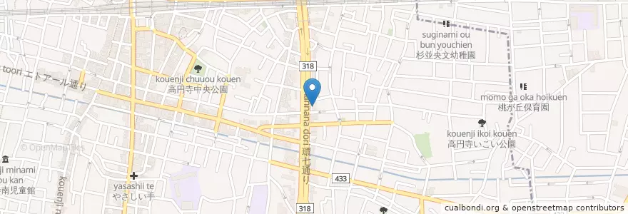 Mapa de ubicacion de 杉並消防署高円寺出張所 en 日本, 東京都, 杉並区.