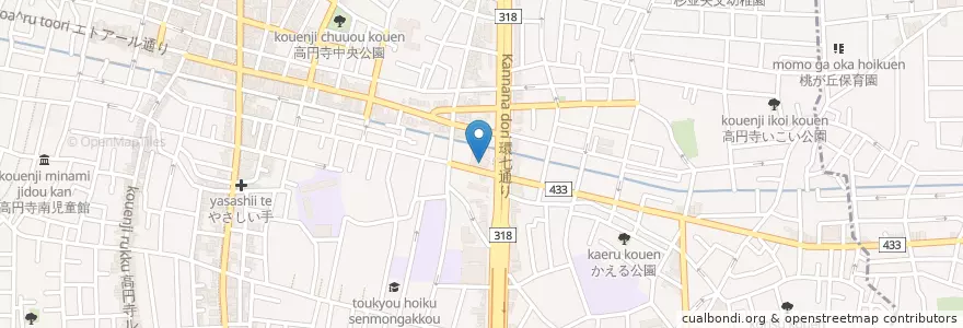 Mapa de ubicacion de 杉並年金事務所 en ژاپن, 東京都, 杉並区.