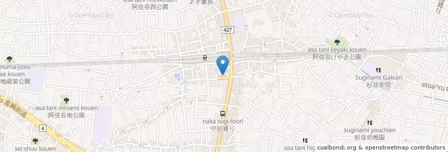 Mapa de ubicacion de 杉並警察署阿佐谷駅前交番 en ژاپن, 東京都, 杉並区.