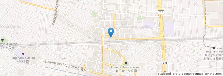 Mapa de ubicacion de 杉並警察署高円寺駅前交番 en اليابان, 東京都, 杉並区.