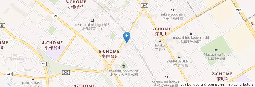 Mapa de ubicacion de 村野小鳩幼稚園 en Japonya, 東京都, 羽村市.