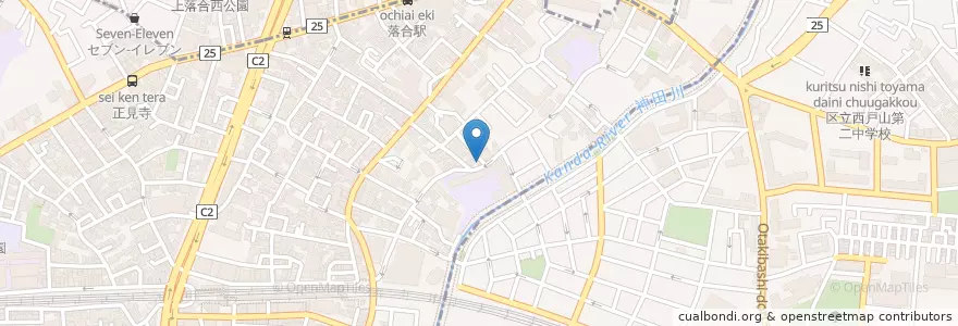 Mapa de ubicacion de 東中野郵便局 en Japan, Tokio, 中野区.