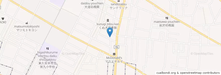 Mapa de ubicacion de 東久留米消防署前沢出張所 en Japon, Tokyo, 東久留米市.