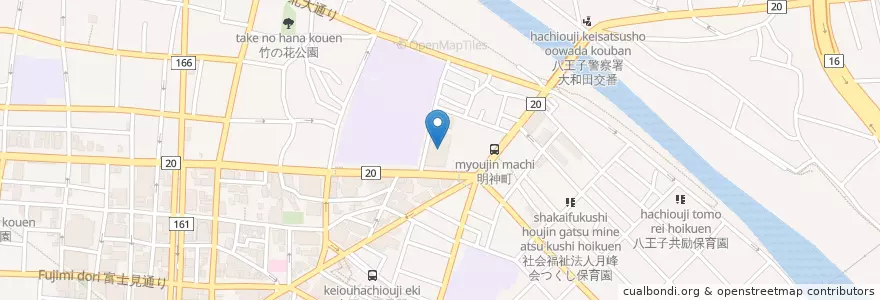 Mapa de ubicacion de 東京保護観察所八王子支部 en Japón, Tokio, Hachioji.