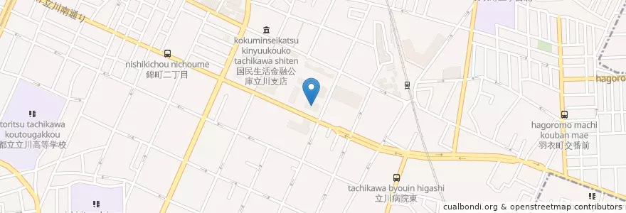 Mapa de ubicacion de 東京労働局立川労働基準監督署 en Japan, Tokio, 立川市.