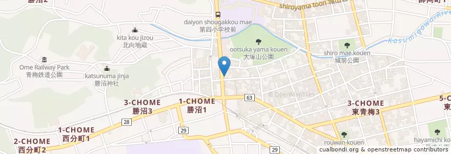 Mapa de ubicacion de 東京労働局青梅労働基準監督署 en 日本, 東京都, 青梅市.