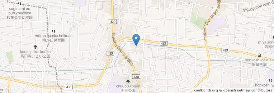 Mapa de ubicacion de 東京医療生活協同組合中野総合病院 en 日本, 東京都, 中野区.