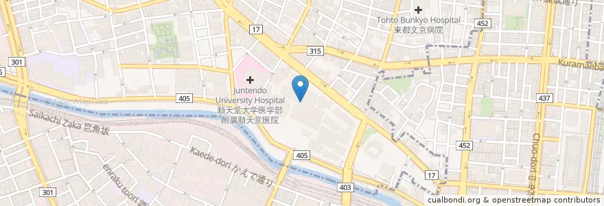 Mapa de ubicacion de 東京医科歯科大学（医学部） en ژاپن, 東京都, 文京区, 千代田区.