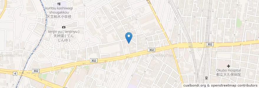 Mapa de ubicacion de 東京国税局新宿税務署 en Japão, Tóquio, 新宿区.