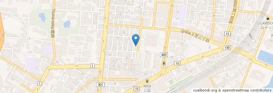 Mapa de ubicacion de 東京国税局芝税務署 en Japonya, 東京都, 港区.
