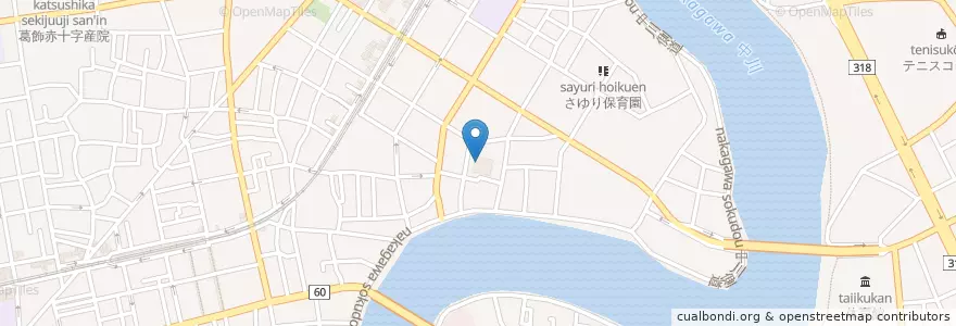 Mapa de ubicacion de 東京国税局葛飾税務署 en اليابان, 東京都, 葛飾区.