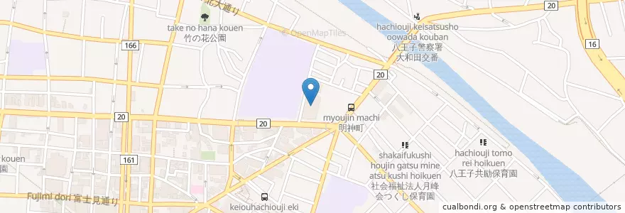 Mapa de ubicacion de 東京地方検察庁八王子区検察庁 en 일본, 도쿄도, 八王子市.