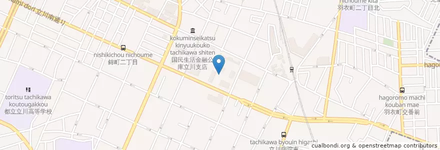 Mapa de ubicacion de 東京地方検察庁立川区検察庁 en Japão, Tóquio, 立川市.