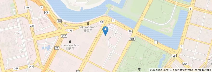 Mapa de ubicacion de 東京地方裁判所東京簡易裁判所墨田分室(仮庁舎) en Japón, Tokio, Chiyoda.