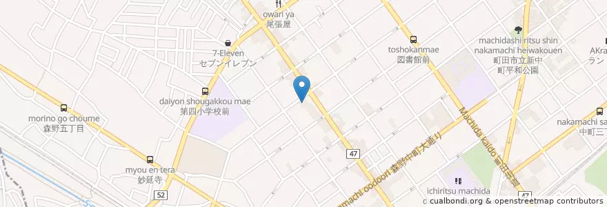 Mapa de ubicacion de 東京地方裁判所町田簡易裁判所 en Japão, Tóquio, 町田市.