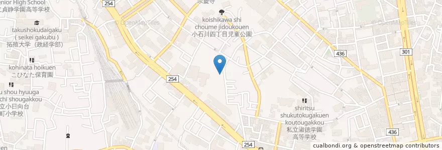 Mapa de ubicacion de 東京学芸大教育学部附属竹早園舎幼稚園 en Japan, Tokio, 文京区.