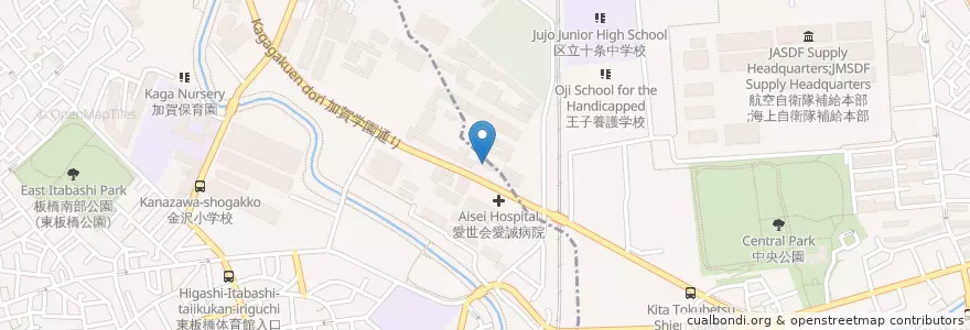 Mapa de ubicacion de 東京家政大学附属みどりケ丘幼稚園 en Japan, 東京都, 北区.