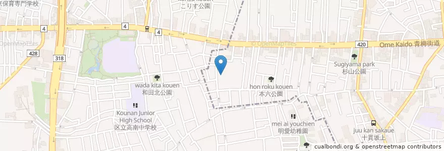 Mapa de ubicacion de 東京文化短期大学 en Япония, Токио, Накано.