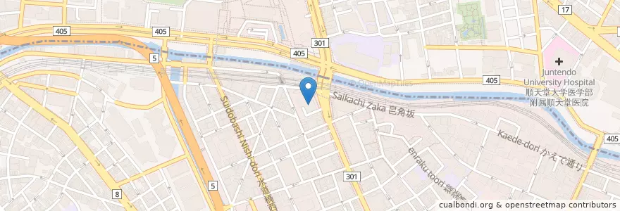 Mapa de ubicacion de 東京歯科大学水道橋病院 en 日本, 東京都, 千代田区.