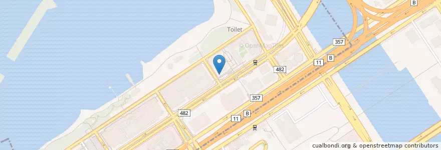 Mapa de ubicacion de 東京水上警察署お台場海浜公園駅前交番 en 일본, 도쿄도, 江東区, 미나토.