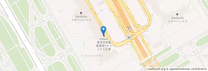 Mapa de ubicacion de 東京空港警察署第1ターミナル交番 en Japan, Tokio, 大田区.
