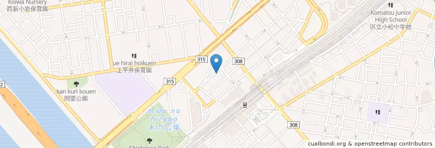 Mapa de ubicacion de 東京聖栄大学（健康栄養学部） en Jepun, 東京都, 葛飾区.