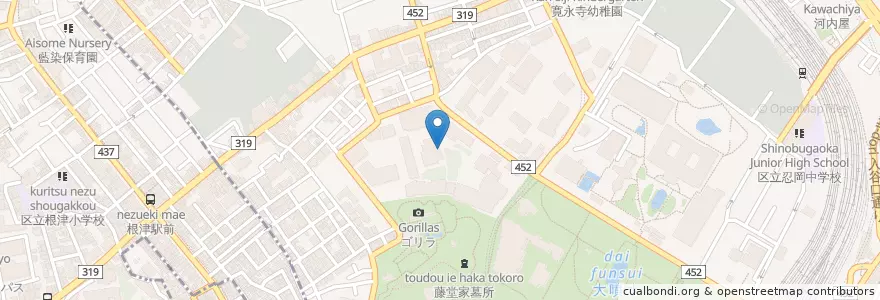 Mapa de ubicacion de 東京芸術大学 (美術学部) en Japão, Tóquio, 台東区.