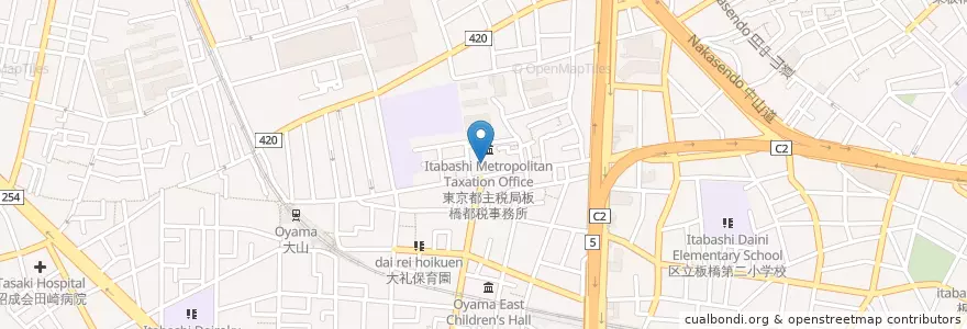 Mapa de ubicacion de 東京都主税局板橋都税事務所 en Japão, Tóquio, 板橋区.