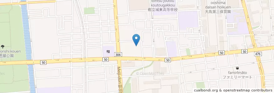 Mapa de ubicacion de 東京都主税局江東都税事務所 en Japan, 東京都, 江東区.