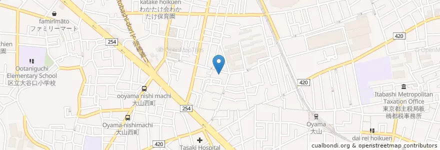 Mapa de ubicacion de 東京都同胞援護会大山保育園 en Japón, Tokio, Itabashi.