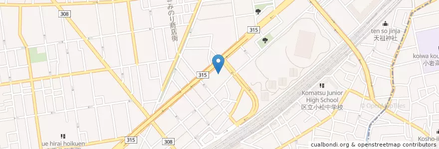 Mapa de ubicacion de 東京都建設局江東治水事務所 en اليابان, 東京都, 葛飾区.