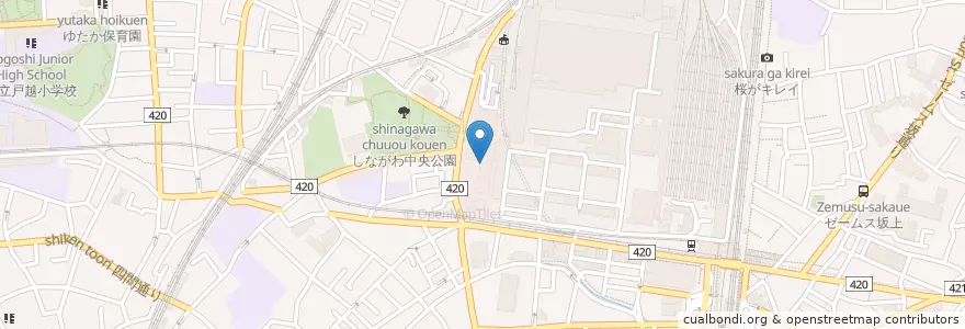 Mapa de ubicacion de 東京都建設局第二建設事務所 en Japan, 東京都, 品川区.