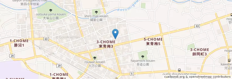 Mapa de ubicacion de 東京都建設局西多摩建設事務所 en Japan, Tokyo, Ome.
