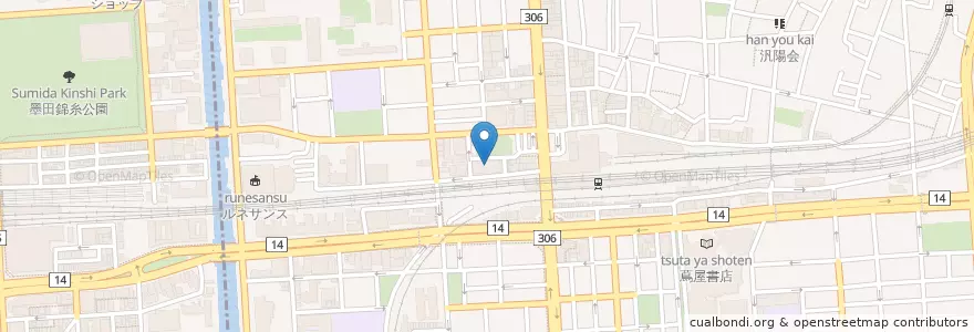 Mapa de ubicacion de 東京都産業労働局労働相談情報センター亀戸事務所 en Japon, Tokyo, 江東区.
