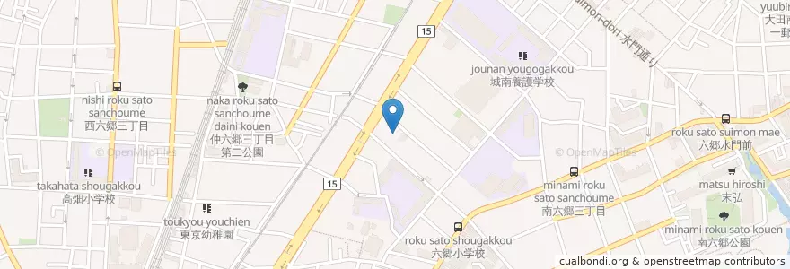 Mapa de ubicacion de 東六郷児童館 en Japan, Tokyo, Ota.