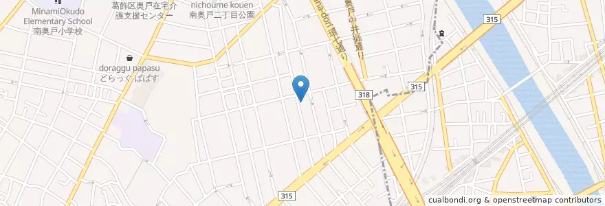 Mapa de ubicacion de 東奥戸児童館 en Japonya, 東京都, 葛飾区.