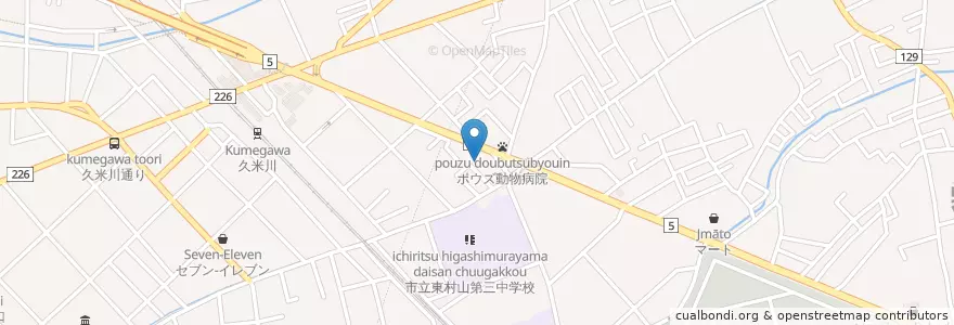 Mapa de ubicacion de 東村山栄町郵便局 en Japonya, 東京都, 東村山市.