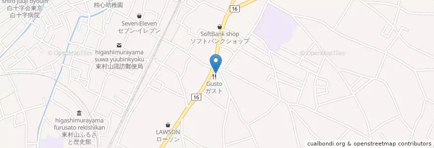 Mapa de ubicacion de 東村山警察署久米川駐在所 en 日本, 東京都, 東村山市.