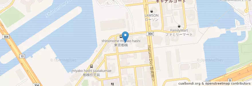 Mapa de ubicacion de 東雲保育園 en Japão, Tóquio, 江東区.