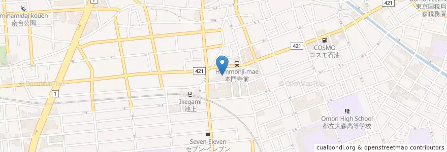Mapa de ubicacion de 松和会池上総合病院 en Japan, Tokyo, Ota.