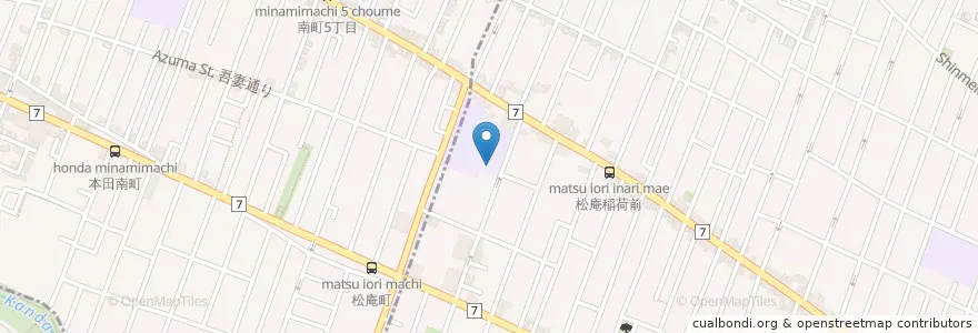 Mapa de ubicacion de 松庵保育園 en 일본, 도쿄도, 杉並区.