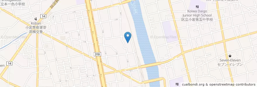 Mapa de ubicacion de 松本幼稚園 en Japon, Tokyo, 江戸川区.