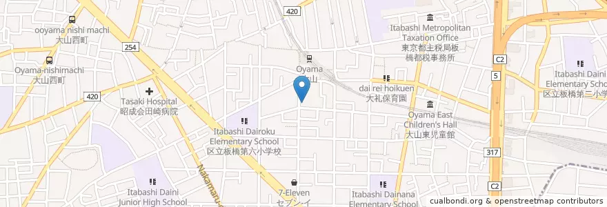 Mapa de ubicacion de 板橋ハッピーロード郵便局 en Япония, Токио, Итабаси.