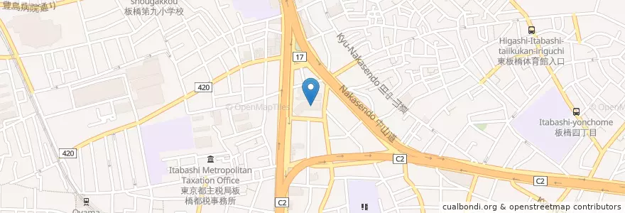 Mapa de ubicacion de 板橋区役所 en Japon, Tokyo, 板橋区.