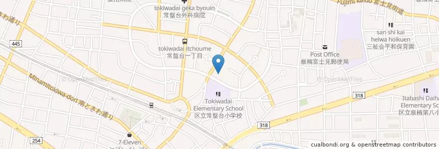 Mapa de ubicacion de 板橋区立中央図書館 en Japon, Tokyo, 板橋区.